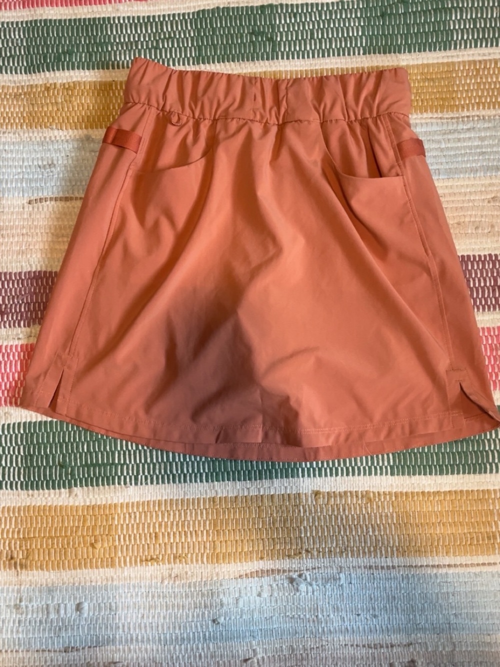 Patagonia Salmon-Peach Athletic Skort with Built-In Shorts